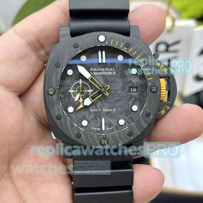 VS Swiss Clone Panerai Pam1324 Submersible Gmt Carbotech Navy Seals Watch 